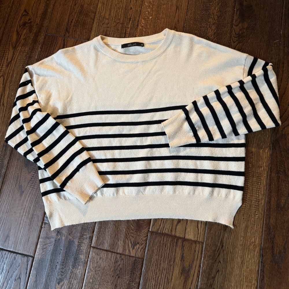 Deluc Striped Crewneck Pullover Sweater